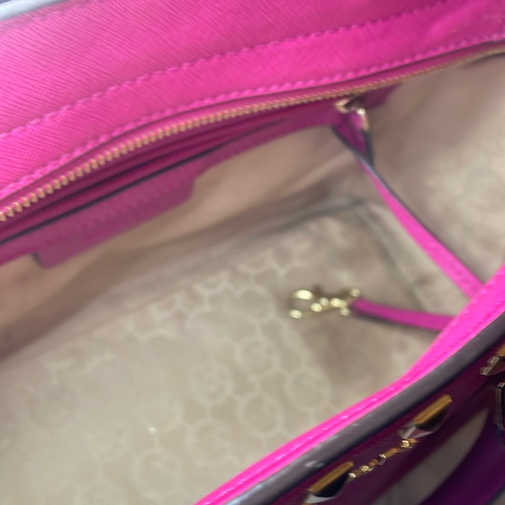 Michael Kors Fuschia Pink Crossbody Bag with Studded Details - Picture 5 of 11